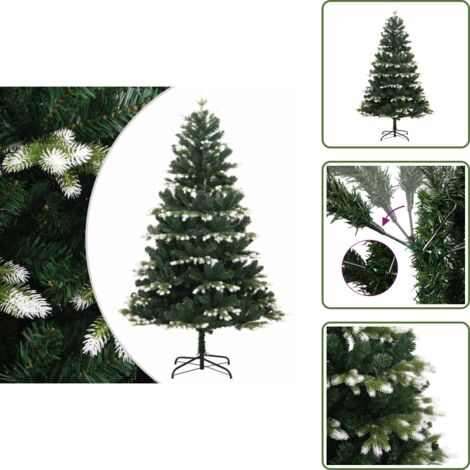 Albero di Natale con punte - vidaXL Albero Natale Artificiale Incernierato con Neve Fioccata 240 cm - Albero di Natale con struttura a cerniera