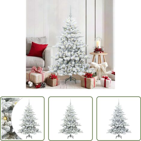 Albero di Natale con Rami Pieghevoli -  Albero di Natale Artificiale con Rami Pieghevoli Bianco 150 cm