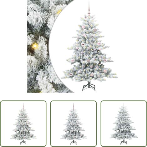 Albero di Natale con Rami Pieghevoli -  Albero di Natale Artificiale con Rami Pieghevoli Bianco 150 cm
