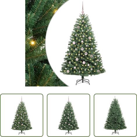 Albero di Natale con Rami Pieghevoli -  Albero di Natale Artificiale con Rami Pieghevoli Verde 150 cm