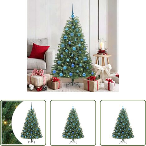 Albero di Natale con Rami Pieghevoli -  Albero di Natale Artificiale con Rami Pieghevoli Verde 150 cm