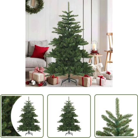 Albero di Natale con Rami Pieghevoli -  Albero di Natale Artificiale con Rami Pieghevoli Verde 150 cm
