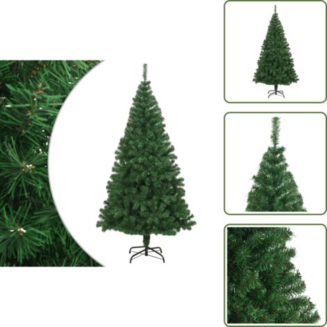 Albero di natale con rami spessi - vidaXL Albero di Natale Artificiale con Rami Spessi Verde 240 cm PVC - Albero di natale regolabile