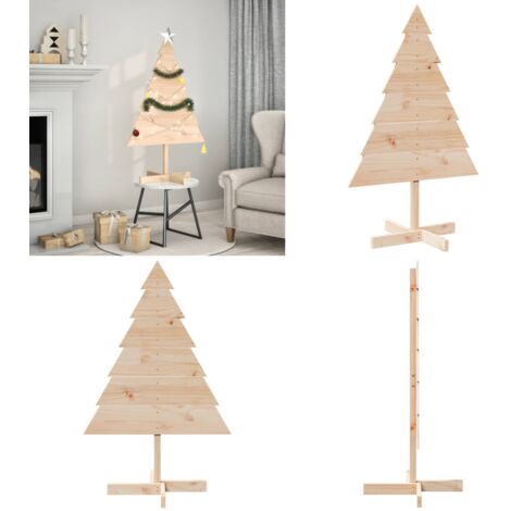 Albero di Natale Decorativo in Legno 110 cm in Legno Massello - Decorazione Natale - Albero di Natale Rustico