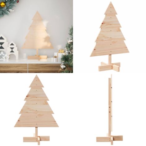 Albero di Natale Decorativo in Legno 70 cm in Legno Massello - Decorazione per casa - Albero di Natale decorativo