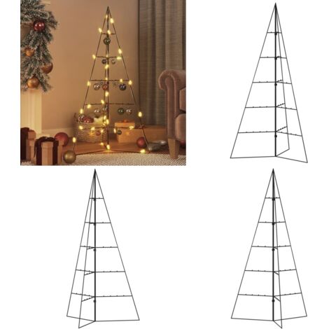 Albero di Natale Decorativo in Metallo Nero 100 cm - Decorazione fai da te - Albero di Natale moderno