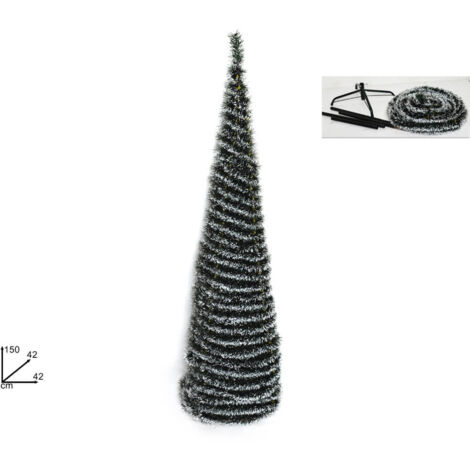 Albero di Natale Decorativo Innevato Richiudibile 150 cm