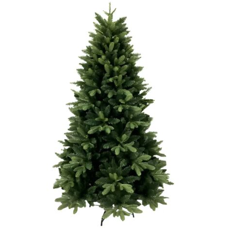 Albero di Natale Effetto Realistico Verde Altezza 180 cm in PVC PE