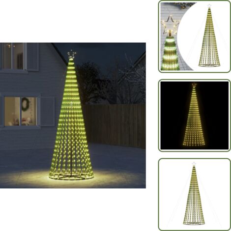Albero di Natale esterno - vidaXL Albero di Natale a LED 688 LED Bianco Caldo 300 cm - Albero di Natale interno