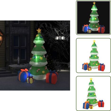 Albero di Natale esterno - vidaXL Albero Natale Gonfiabile Decorazioni LED Interno Esterno 240 cm - Albero di Natale interno