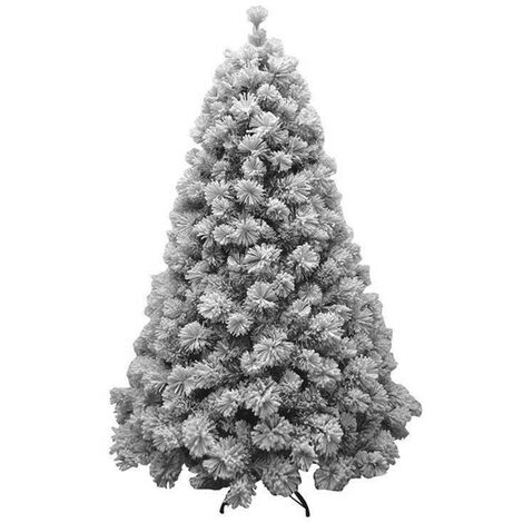 Albero di Natale abete artificiale bianco innevato 210 cm Fiocco 1020 rami