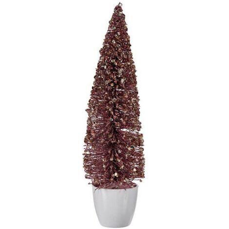 Albero di Natale - Grande - 10 x 38 x 10 cm - Rosa Dorato - Plastica