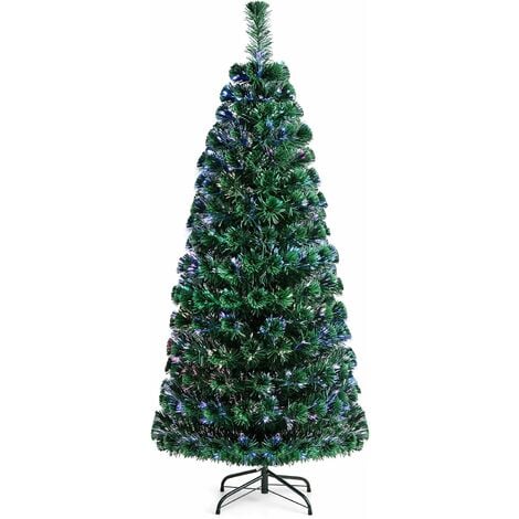 Albero Di Natale Fibra Ottica 180 Cm.Albero Di Natale Illuminato Albero Di Abete Artificiale Con Fibra Ottica Cambia Colore Verde 90 120 150 180cm 0796914914297