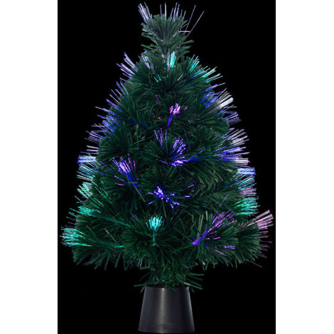 Albero di Natale illuminato in fibra ottica Budapest 3 LED H.45cm in box pallet - Feeric lights & christmas