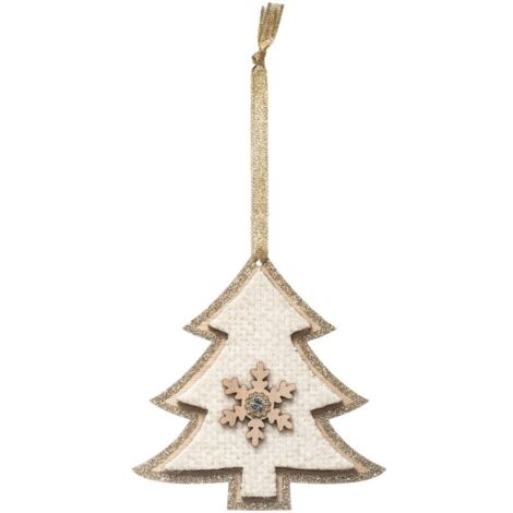 Albero di natale in legno di abete beige 12 cm - Feeric lights & christmas