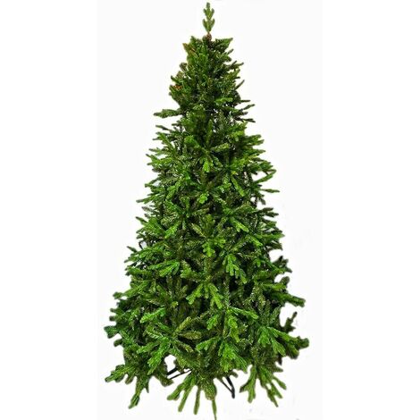 Albero di natale IN PE silicone verde abete artificiale cm 210 o 240 apertura ad ombrello realistico altissima qualita - MISURA: Albero 210 cm