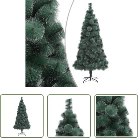 Albero di Natale in PET -  Albero di Natale Artificiale con Supporto Verde 210 cm PET