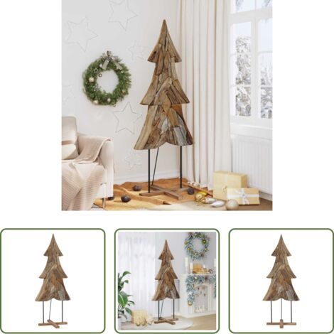 Albero di Natale in Teak -  Albero di Natale Marrone 181,5 cm Legno massello di teak