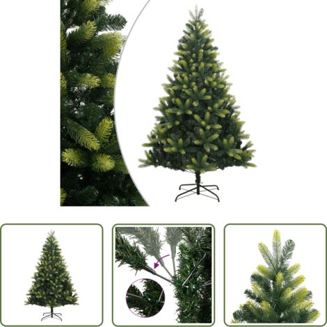 Albero di Natale incernierato -  Albero di Natale Artificiale Incernierato con Base 150 cm