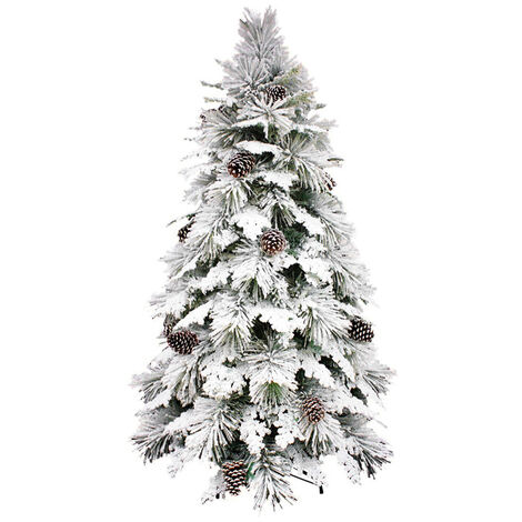 Albero di Natale innevato 180 cm Chamonix - bianco