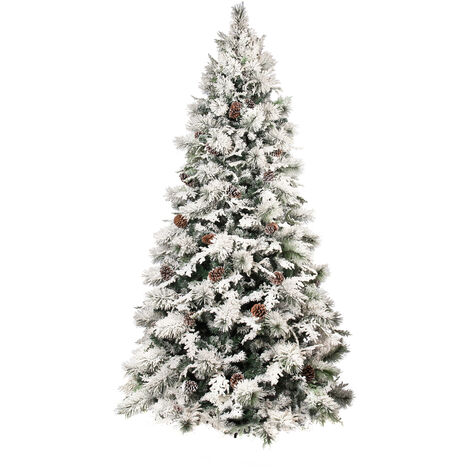 Albero di Natale innevato 210 cm Chamonix - bianco