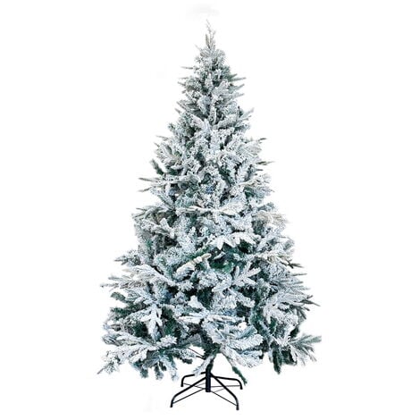 Albero di Natale innevato 210cm ( mettere numero di rami) verde e bianco Wisdom