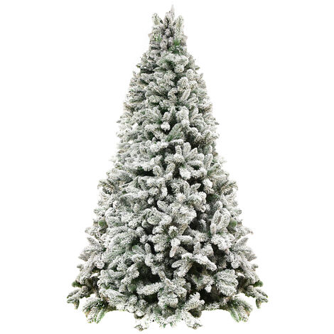 Albero di Natale innevato 240 cm Val d'Isere bianco - bianco