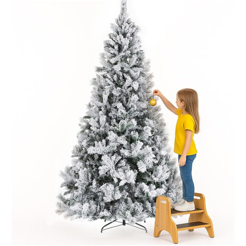 Albero Di Natale Innevato Bianco Winter Palace Foltissimo 240cm 205...