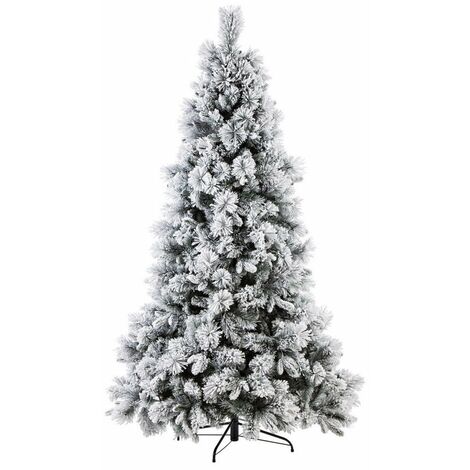Albero di Natale innevato "Garlenda" in PE Real Touch+ PP Aghi di Pino + Flock -270 cm