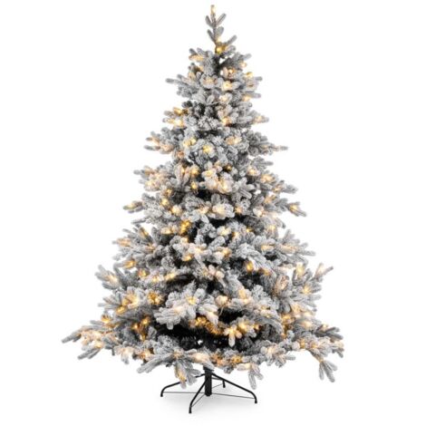 Albero di Natale innevato "Oslo" con big led in PE + PVC + Flock -270 cm
