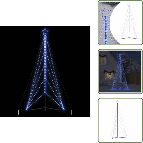 Albero di Natale interno - vidaXL Albero di Natale a LED 615 LED Blu 404,5 cm - Albero di Natale esterno