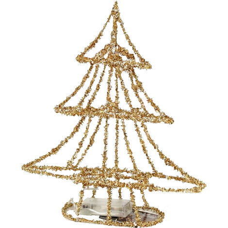Albero di Natale Luminoso 56cm Decorazione Natalizia Addobbo LED Luce Calda
