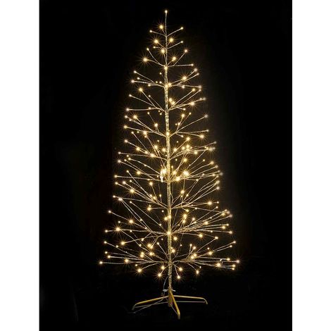 Albero Di Natale Luminoso Effetto Dorato Con 232 Led 180 Metri Per Interni Ed Esterni