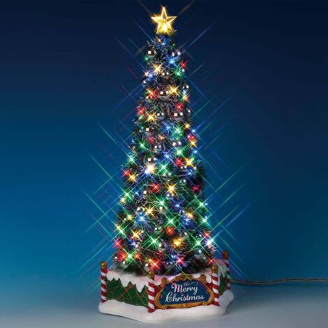 Albero di Natale Luminoso Majestic Luci Lampaggianti e Musica Villaggio Lemax