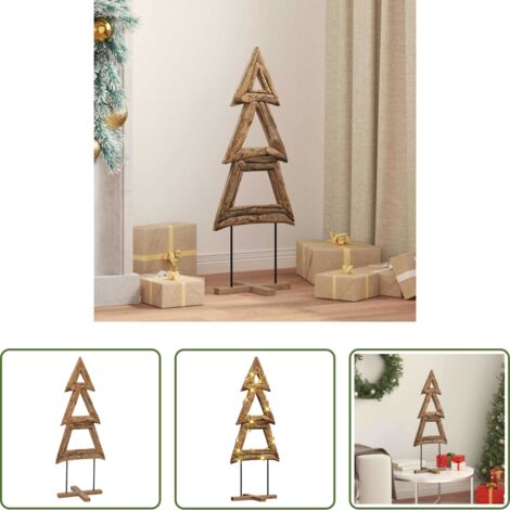 Albero di Natale Marrone -  Albero di Natale Marrone 90 cm Legno massello di teak