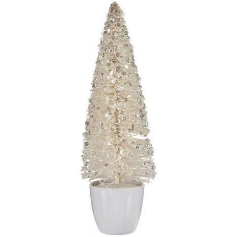 Albero di Natale Medio - 10 x 33 x 10 cm - Bianco - Plastica - Decorazione Interna
