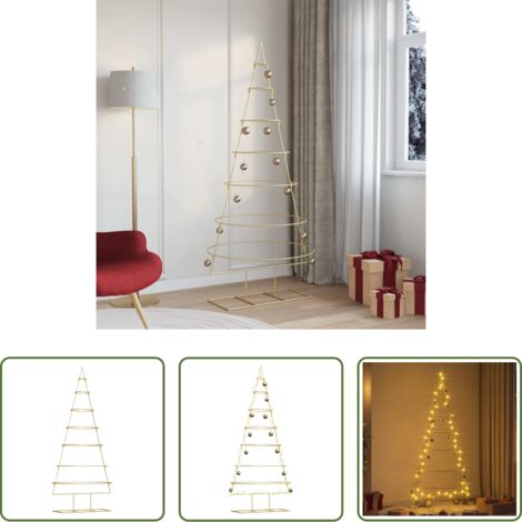 Albero di Natale moderno -  Albero di Natale in metallo con supporto Oro 180 cm