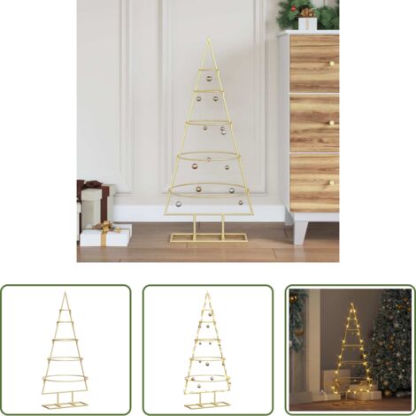 Albero di Natale moderno -  Albero di Natale in metallo con supporto Oro 90 cm