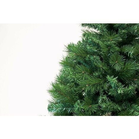 Albero di Natale Pino Super Folto 700 Rami Altezza 180cm 230 Luci LED  Incorporate Bianco Caldo Con Base Tronco Effetto Legno Diametro 95cm Colore  Verde Facile Montaggio Apertura Ombrello (180 cm) 