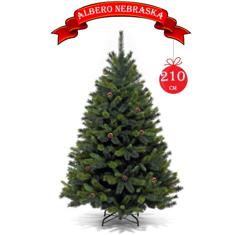 Albero Di Natale Apertura Ad Ombrello albero di natale "nebraska" alto 210 cm con 1330 rami - apertura ad