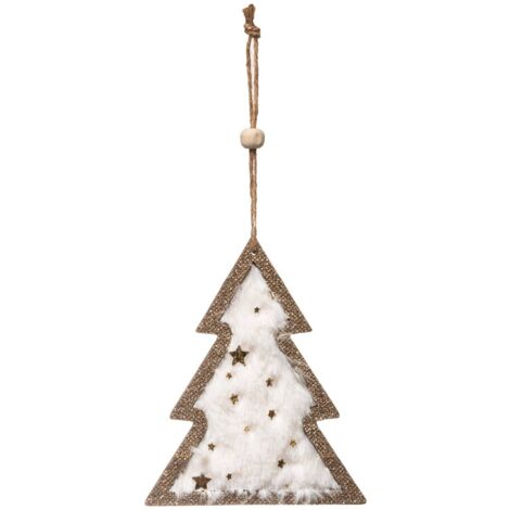 Albero di natale peloso in oro bianco 12 - Feeric lights & christmas