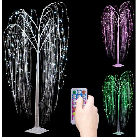 Albero di Natale Pendente Multicolore 198 Led Smart Telecomando a Distanza 150cm