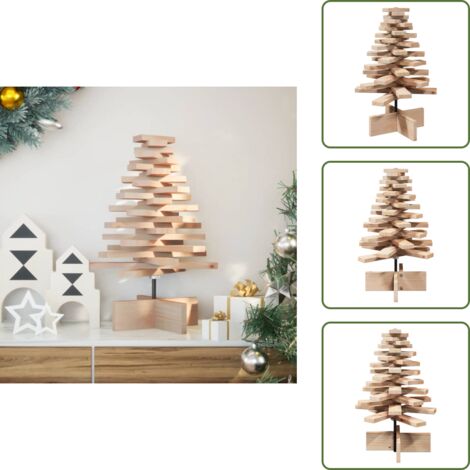 Albero di Natale per casa - vidaXL Albero di Natale Decorativo in Legno 60 cm Legno Massello Pino - Albero di Natale per ufficio