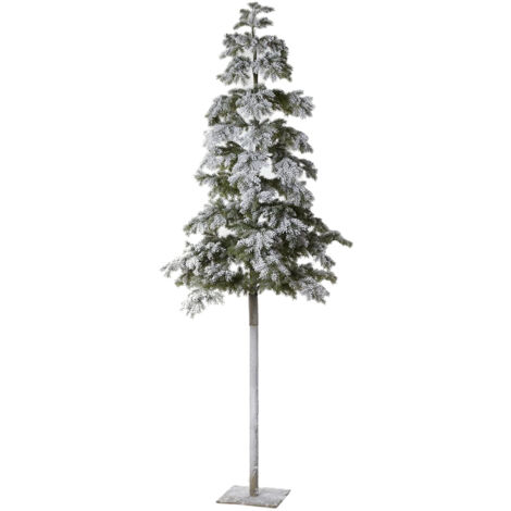 Albero di Natale Picea innevato "Pino West" con tronco lungo in PE Effetto Real Touch + Flock -250 cm