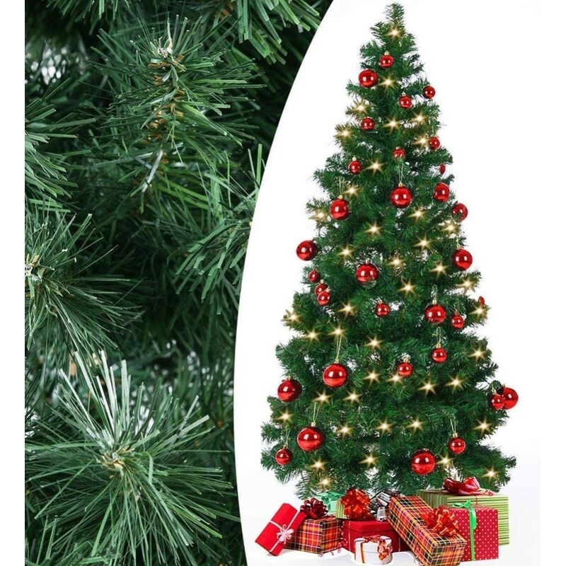 Luci Albero Natale.Albero Di Natale Pop Up 150cm Con Luci Led 50x Bianco Caldo E Palline Rosse 11424