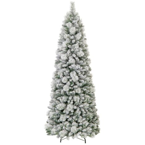 Albero di Natale pop-up 210cm, con aghi di pino e luci LED bianco caldo