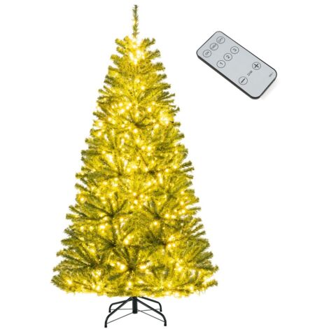 Albero di Natale pre-illuminato 180cm con 700 luci LED modalità e luminosità regolabili