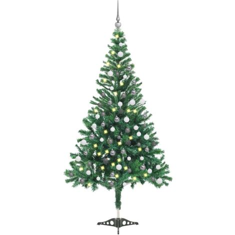 Albero di Natale Preilluminato con Palline 120 cm 230 Rami vidaXL