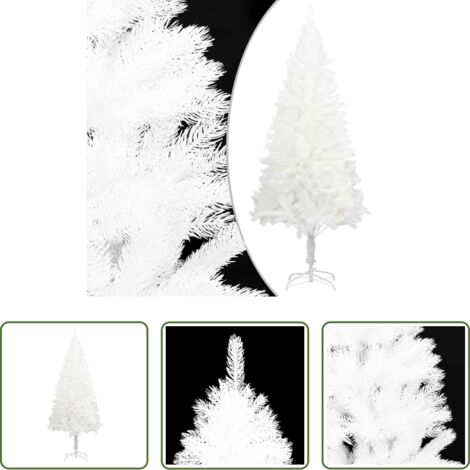 Albero di Natale realistico -  Albero di Natale Artificiale con Aghi Realistici Bianco 120 cm