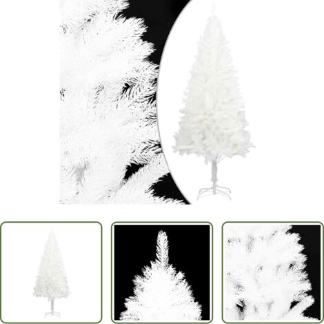 Albero di Natale realistico -  Albero di Natale Artificiale con Aghi Realistici Bianco 210 cm